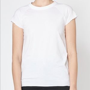 Nili Lotan New York Baby Baseball Short Sleeve Tee Shirt White XS